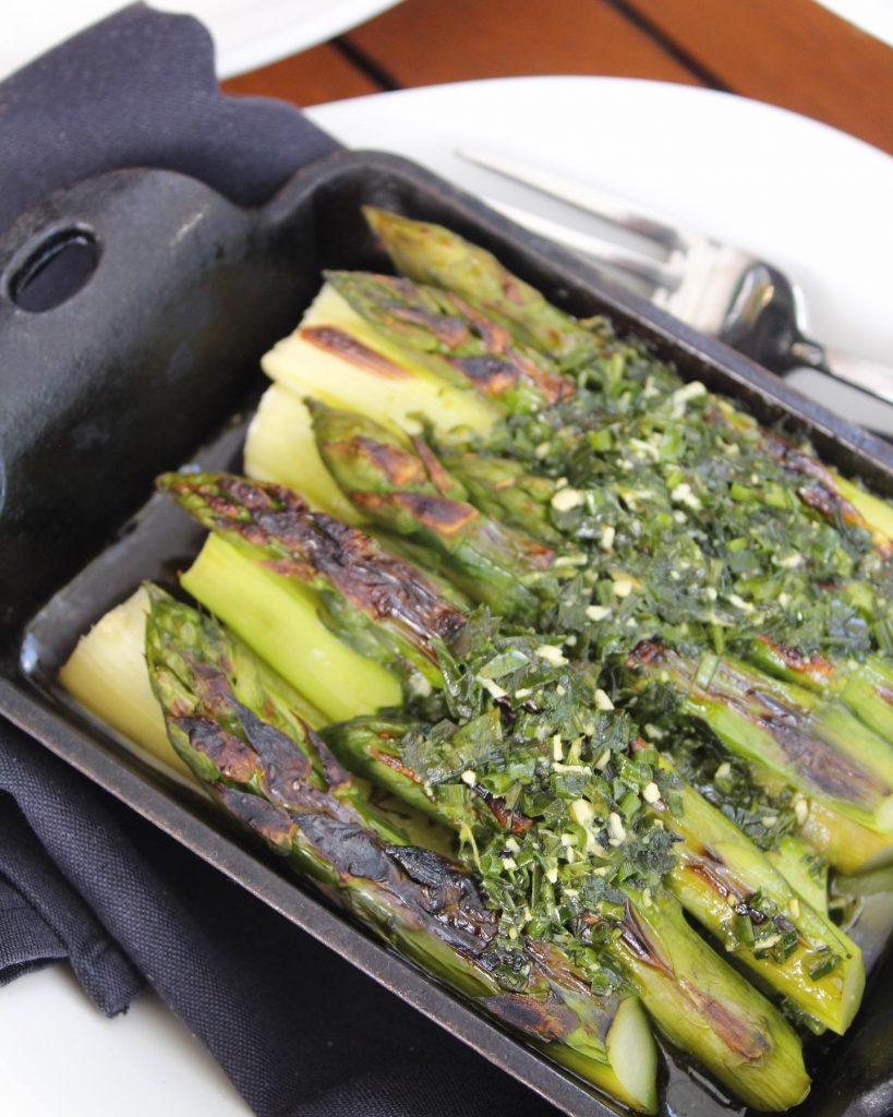 Grilled asparagus