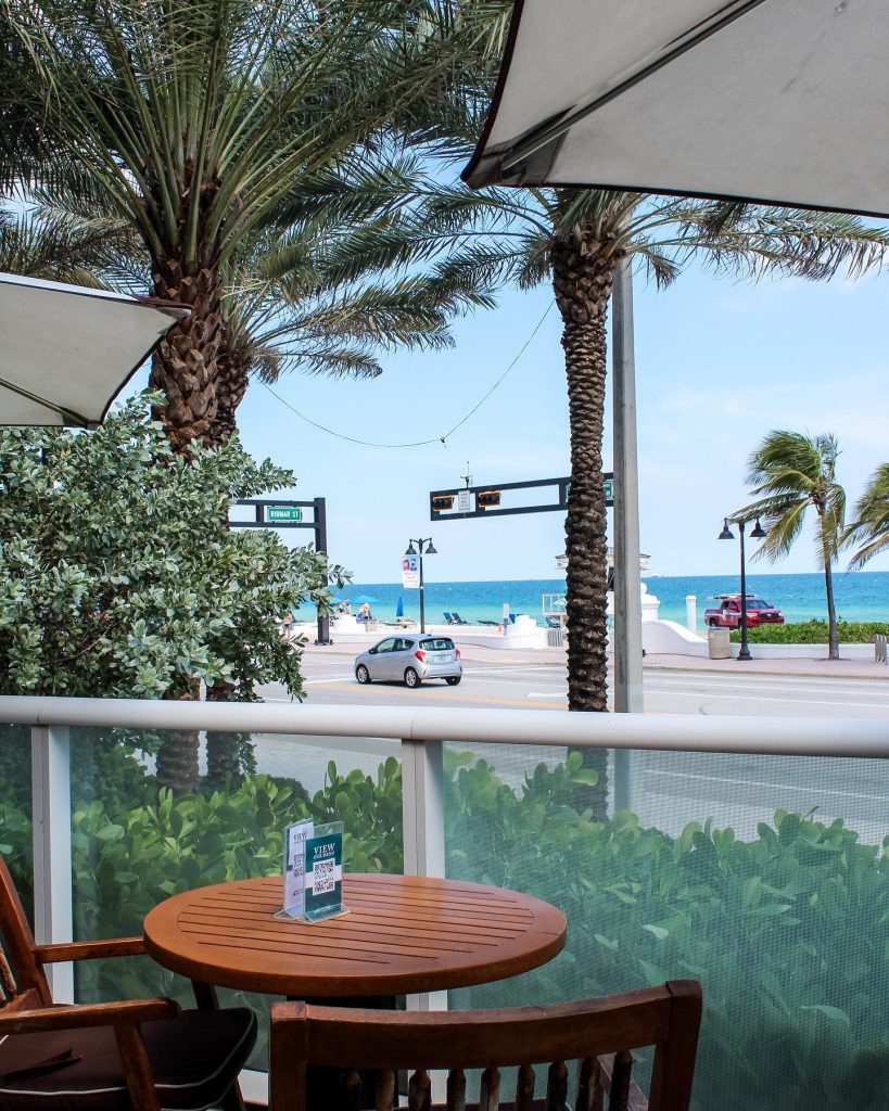 Fort Lauderdale Beach views at Steak 954